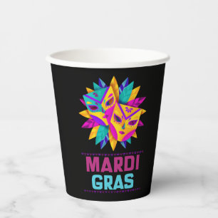 Gobelets En Papier Coupe de papier Masque Mardi Gras
