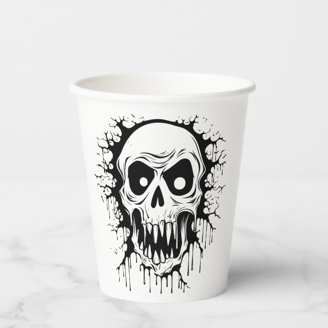Gobelets En Papier Coupe du crâne de fer (Recto)