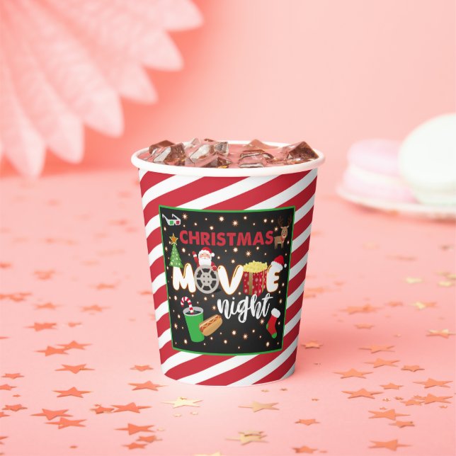 Gobelets En Papier Coupe du papier de nuit de Noël (Insitu)