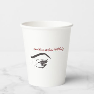 Gobelets En Papier Coupe du papier Mug "L'oeil d'une femme"