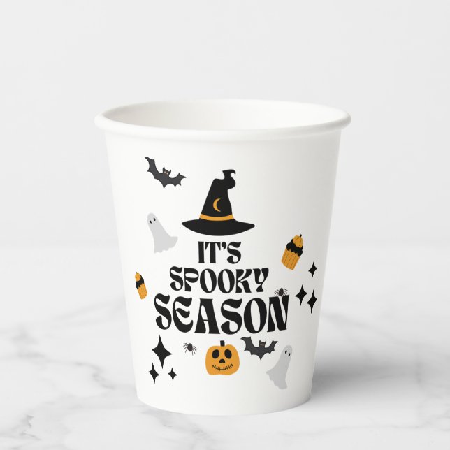 Gobelets En Papier Coupe éffrayante de papier de saison (Recto)