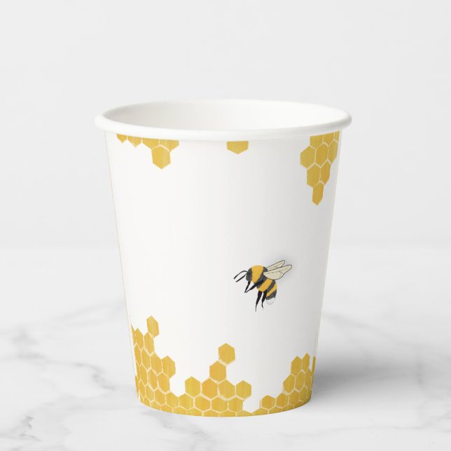 Gobelets En Papier Coupe en papier d'abeille (Recto)