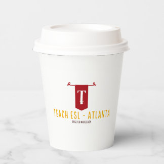 Gobelets En Papier Coupe en papier de marque avec Lid - 8oz