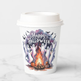 Gobelets En Papier Coupe en papier d'Halloween Ghost de belle automne