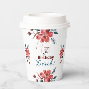 Gobelets En Papier Coupe en papier floral