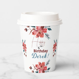 Gobelets En Papier Coupe en papier floral