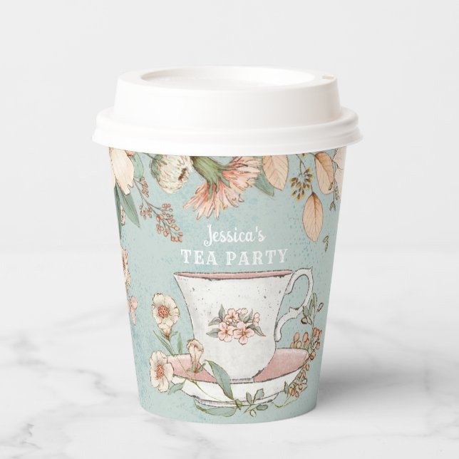 Gobelets En Papier Coupe fleur sauvage de papier Tea Party (Recto)