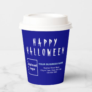 Gobelets En Papier Coupe Halloween Business Blue Paper
