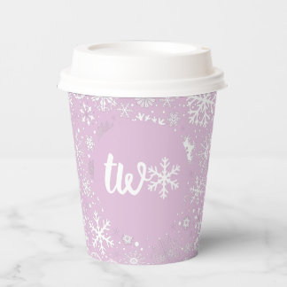 Gobelets En Papier Coupe Lavender Snowflake DEUX