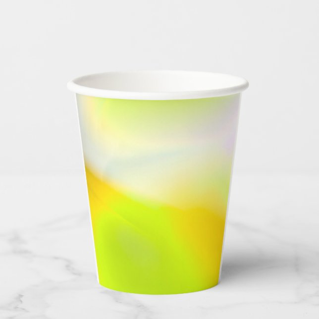 Gobelets En Papier Coupe Lime Yellow Paper (Recto)