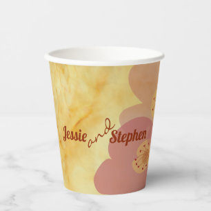 Gobelets En Papier Coupe mariage de papier Fleurs d'influence asiatiq