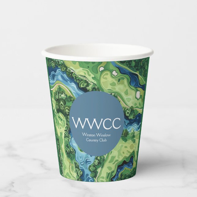 Gobelets En Papier Coupe Papier de Gala Golf Party (Recto)