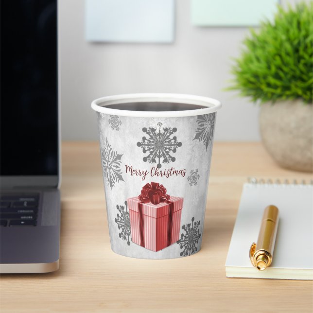 Gobelets En Papier Coupe Red Christmas Giant de papier de vacances (Insitu)