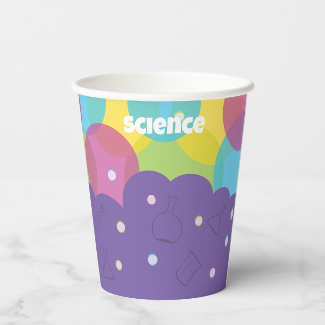 Gobelets En Papier Coupe Science Party - Coupe d'anniversaire pour en (Verso)