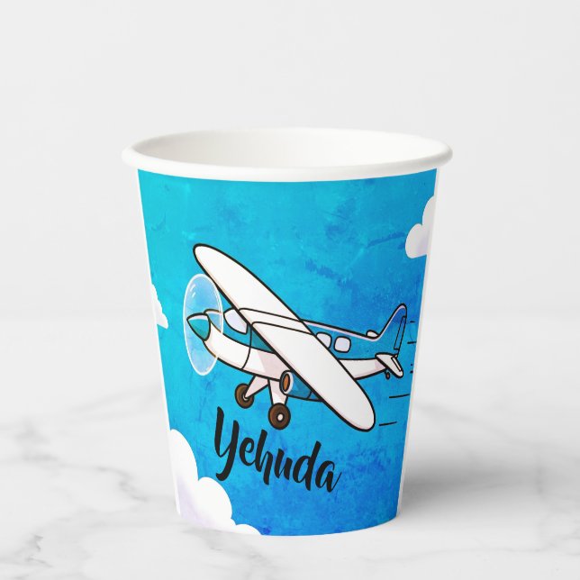 Gobelets En Papier Coupe supérieure de l'avion (Recto)