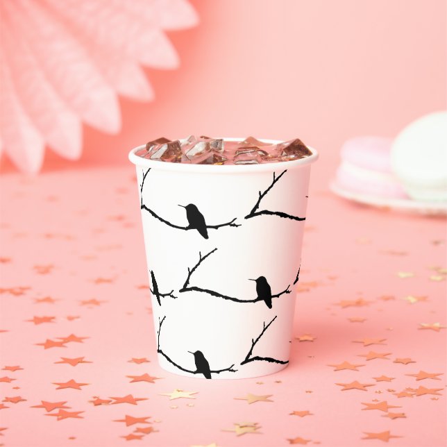 Gobelets En Papier Coupe sur papier - Colibri sur branche (Insitu)