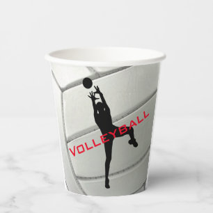 Gobelets En Papier Coupe Volleyball Design Paper