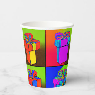 Gobelets En Papier Coupes d'anniversaire avec design cadeau