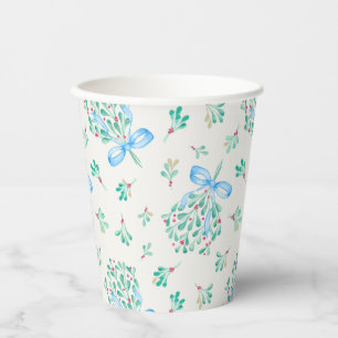 Gobelets En Papier Coupes de Baby shower Mistletoe Blue Bow