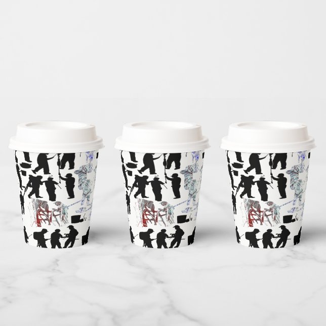 Gobelets En Papier Coupes De Café Artistique Personnalisées (Multi)