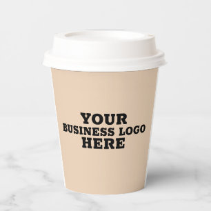 GOBELETS EN PAPIER COUPES DE CAFÉ PERSONNALISÉES DE LOGO D'AFFAIRES