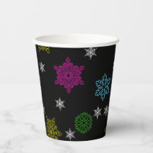 Coupes de fête de Snowflakes - set 3
