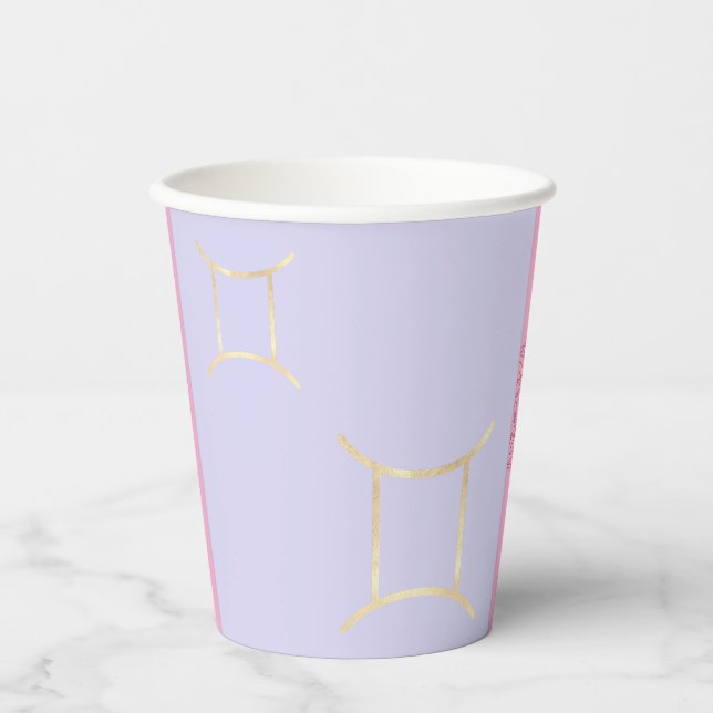 Gobelets En Papier Coupes de Gemini Party (Recto)