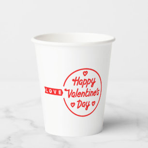 Gobelets En Papier Coupes de papier amoureuses Heureuses Saintes-Vale