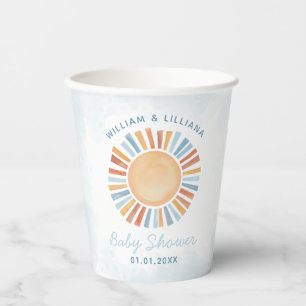 Gobelets En Papier Coupes de papier Baby shower Sunshine