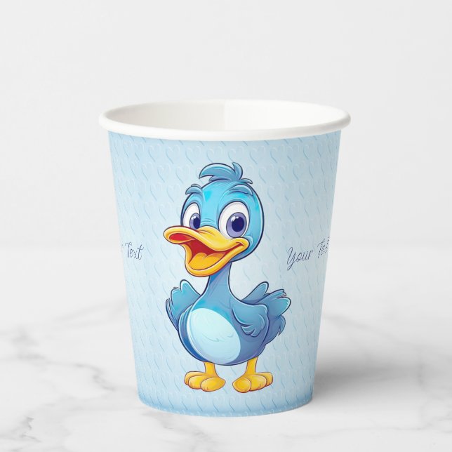 Gobelets En Papier Coupes de papier bleu canard (Gauche)