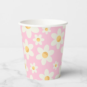 Gobelets En Papier Coupes de papier Boho Retro Rose - Première Bi Sup