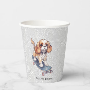 Gobelets En Papier Coupes de papier Cavalier King Charles Spaniel