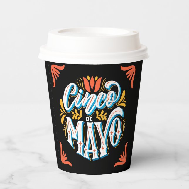 Gobelets En Papier Coupes de papier Cinco De Mayo (Recto)