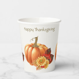 Gobelets En Papier Coupes de papier Citrouille automne