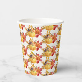 Gobelets En Papier Coupes de papier Citrouilles de Thanksgiving