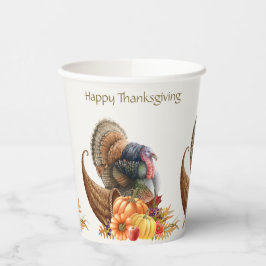 Gobelets En Papier Coupes de papier Citrouilles de Turquie Thanksgivi