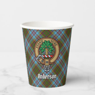 Gobelets En Papier Coupes de papier Clan Anderson Crest