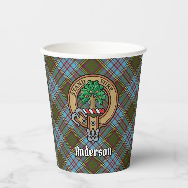 Gobelets En Papier Coupes de papier Clan Anderson Crest (Recto)