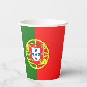 Gobelets En Papier Coupes de papier d'armoiries portugaises
