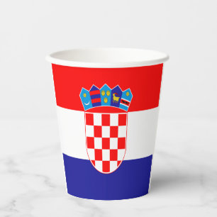 Gobelets En Papier Coupes de papier drapeau croate