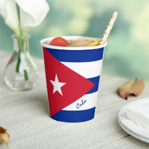 Gobelets En Papier Coupes de papier drapeau cubain & fête cubaine /sp