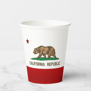 Gobelets En Papier Coupes de papier drapeau de Californie