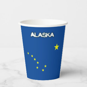 Gobelets En Papier Coupes de papier drapeau de l'Alaska