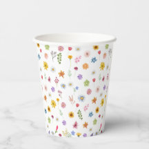 Coupes de papier Fleur sauvage colorées et dynamiq