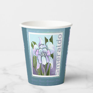 Gobelets En Papier Coupes de papier fleur Smeraldo