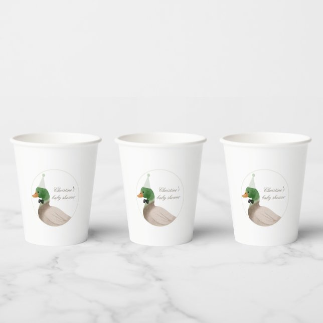 Gobelets En Papier Coupes de papier Mallard vert (Multi)