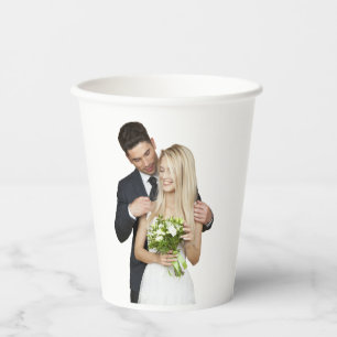 Gobelets En Papier Coupes de papier Mariage photo personnalisées