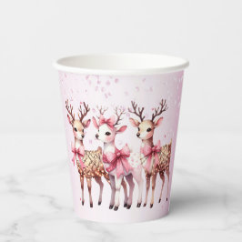 Gobelets En Papier Coupes de papier Noël Deer Holiday