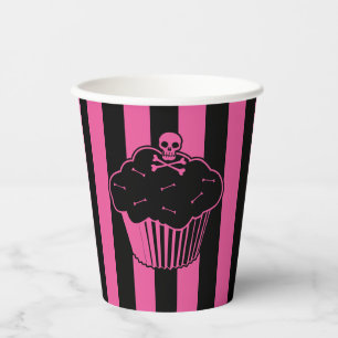 Gobelets En Papier Coupes de papier personnalisées Pink Poison Cupcak