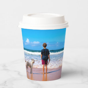 Gobelets En Papier Coupes de papier photo personnalisées - Avec anima